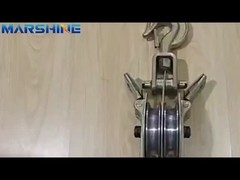 Αμφότερες πλευρές ανοίγματος 50kn χωρητικότητα καλωδίου σχοινί στροβίλι μπλοκ με 2 μάζες